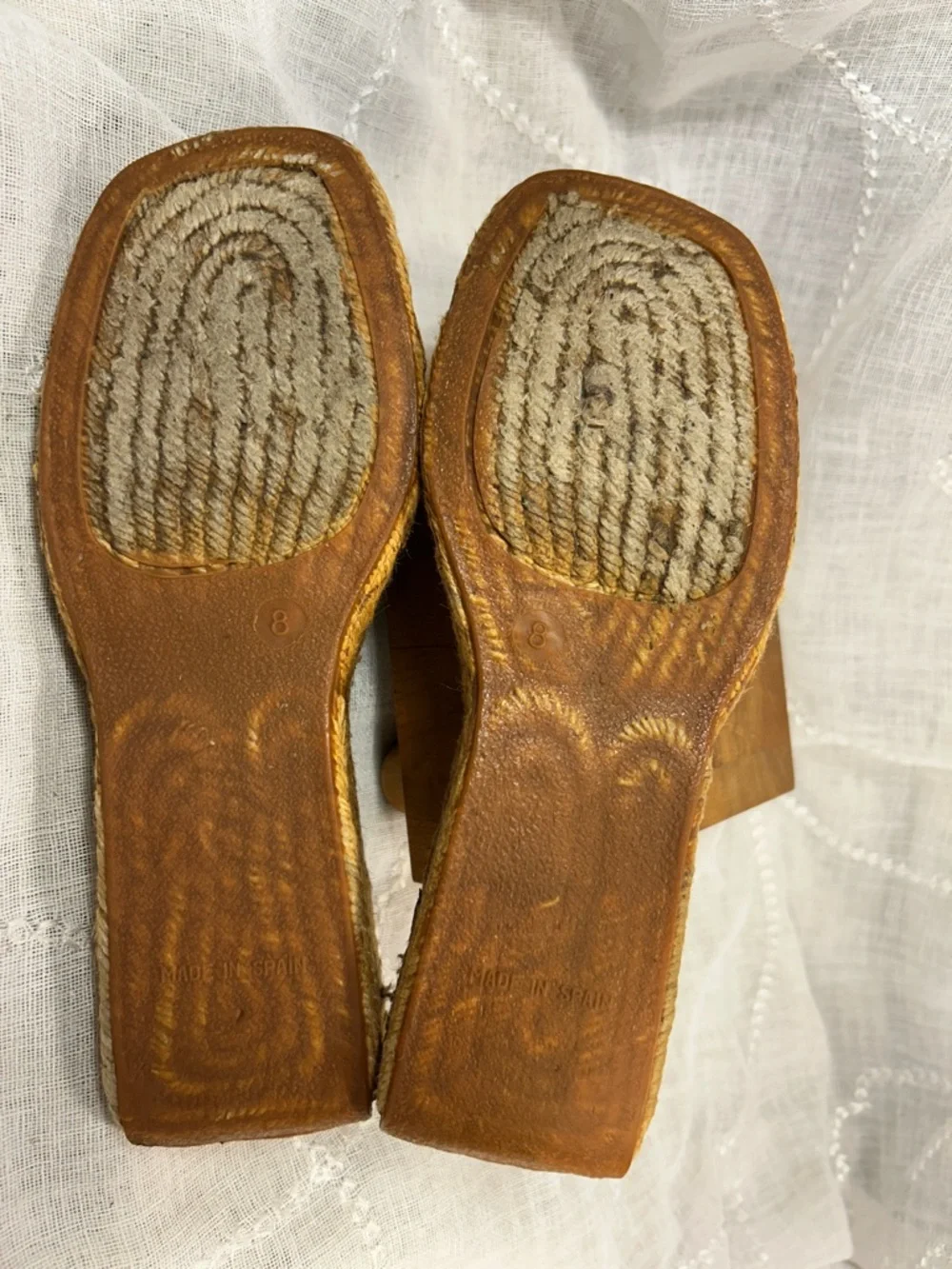 Andre Assous almost NEW summer espadrille slide in platform sandal made in Spain